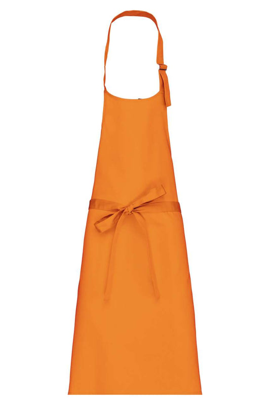POLYCOTTON APRON WITHOUT POCKET - Orange - colorimageurl