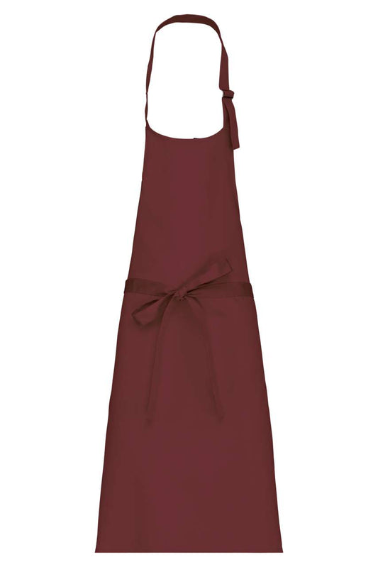 POLYCOTTON APRON WITHOUT POCKET - Wine - colorimageurl