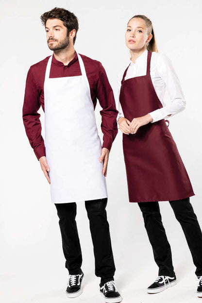 LIGHTWEIGHT POLYCOTTON APRON - Black - modelimageurl