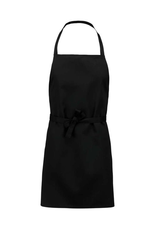 LIGHTWEIGHT POLYCOTTON APRON - Black - colorimageurl