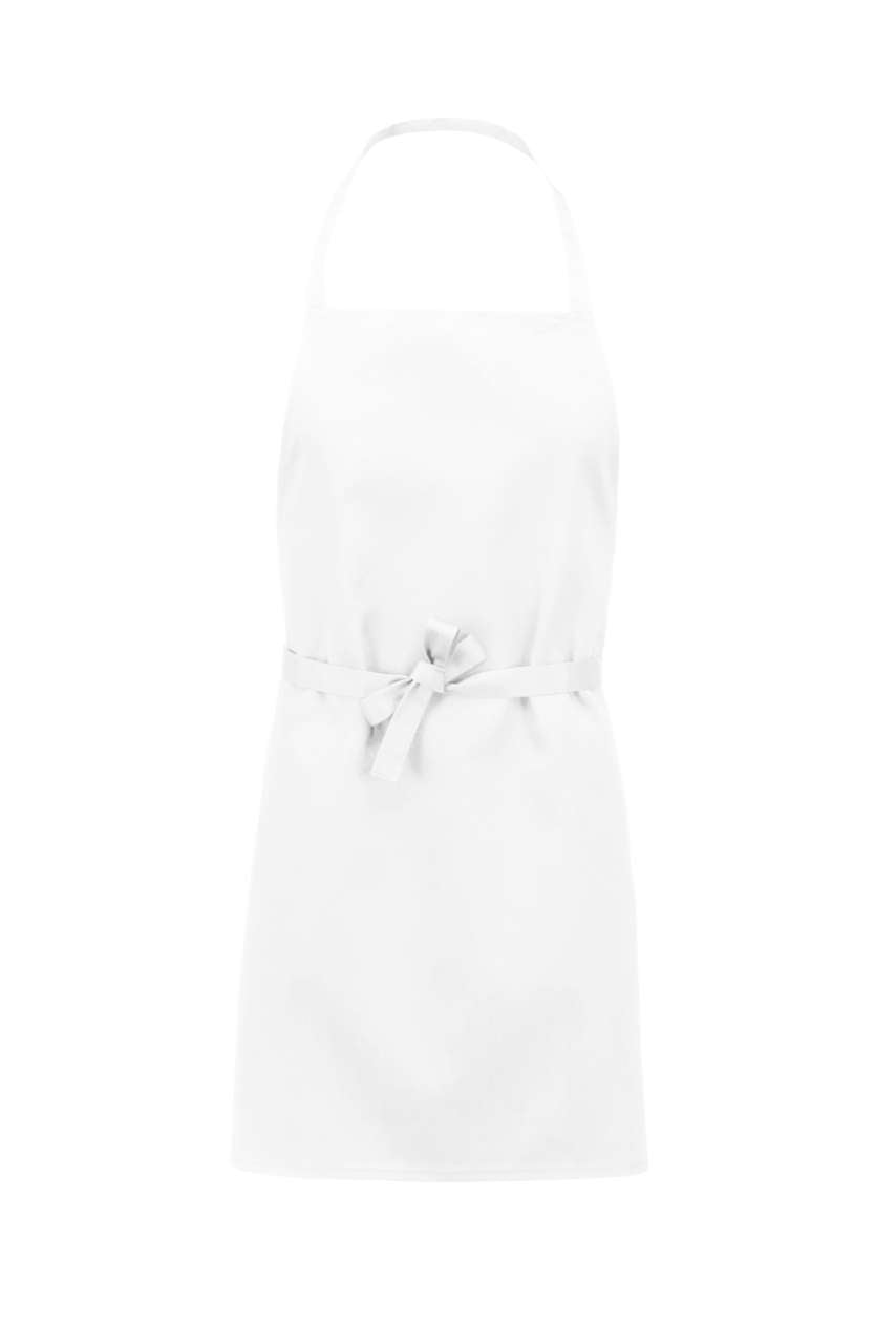 LIGHTWEIGHT POLYCOTTON APRON - White - colorimageurl