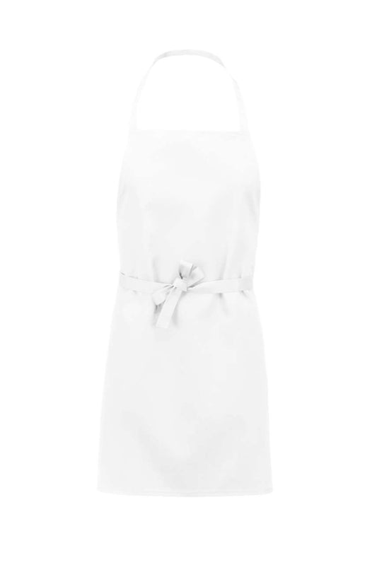 LIGHTWEIGHT POLYCOTTON APRON - White - colorimageurl