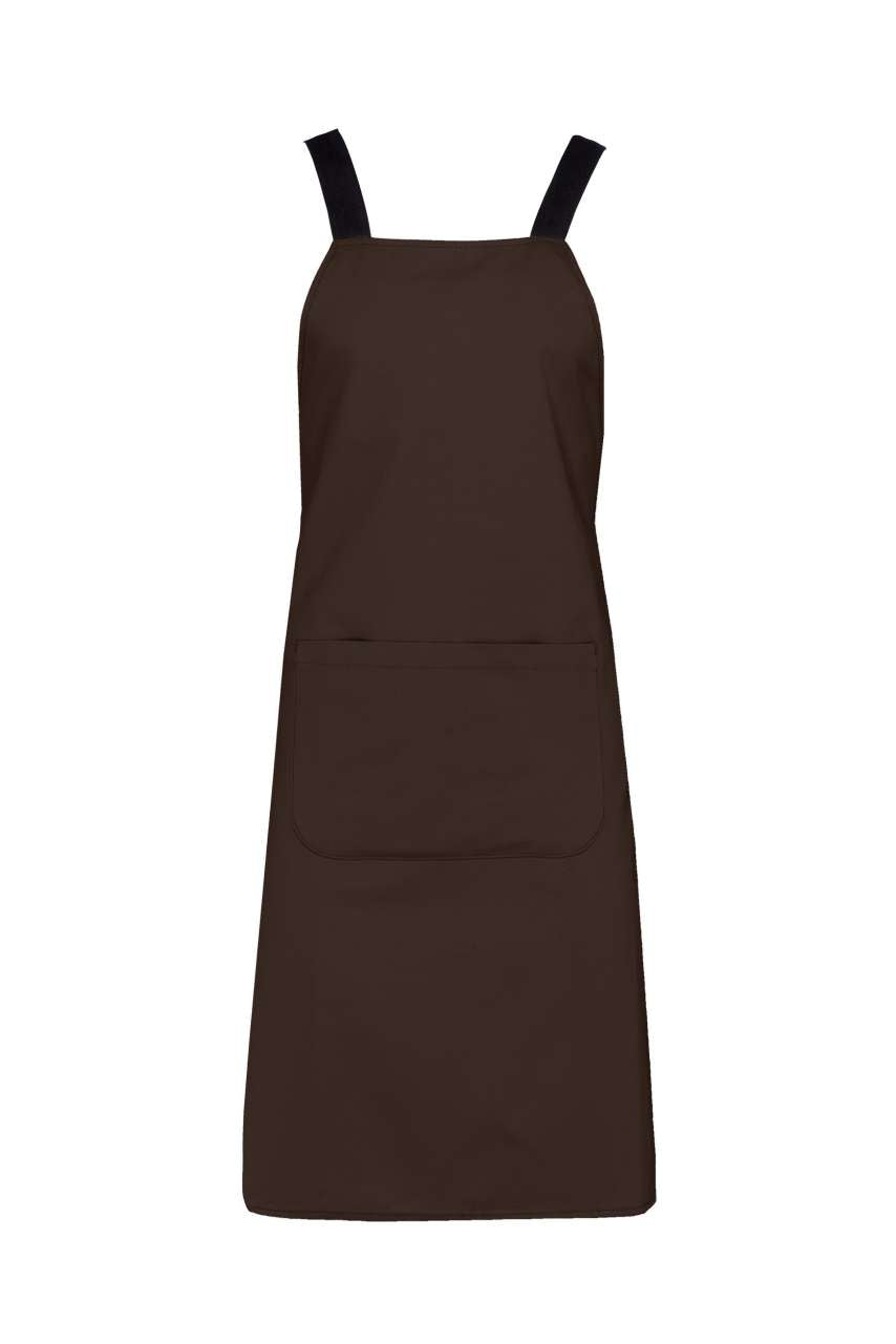 ORGANIC COTTON APRON - Chocolate - colorimageurl