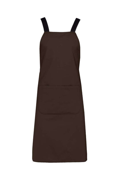 ORGANIC COTTON APRON - Chocolate - colorimageurl