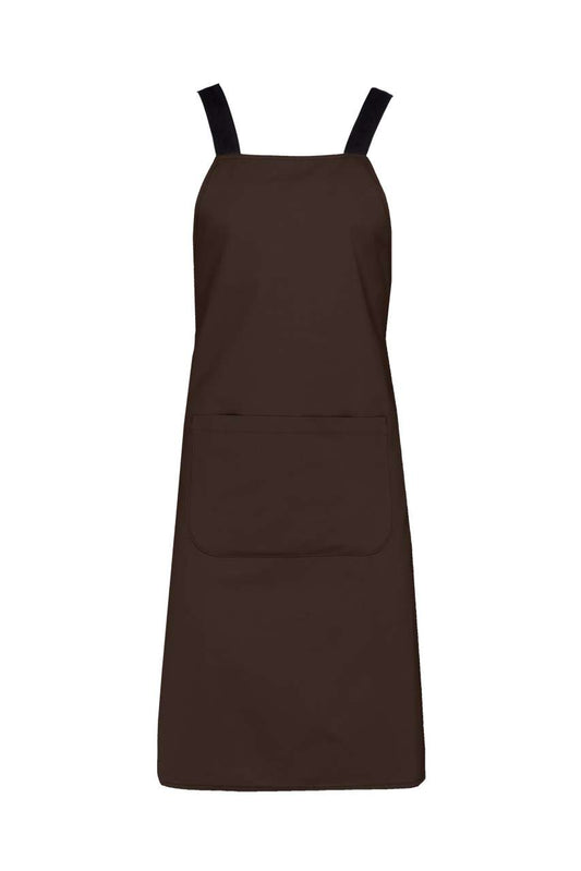 ORGANIC COTTON APRON - Chocolate - colorimageurl