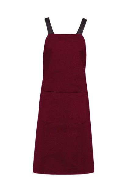 ORGANIC COTTON APRON - Wine - colorimageurl