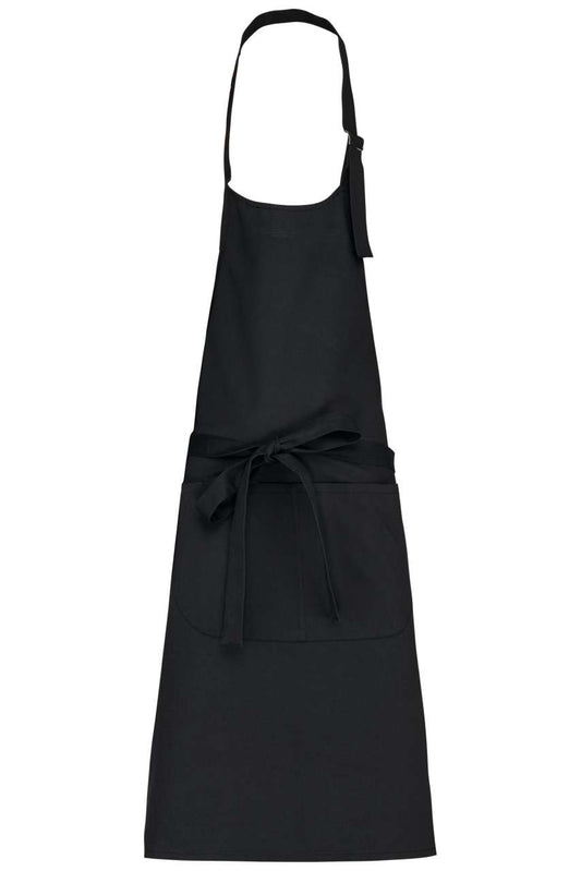 COTTON APRON HIGH-TEMPERATURE WASHABLE - Black - colorimageurl