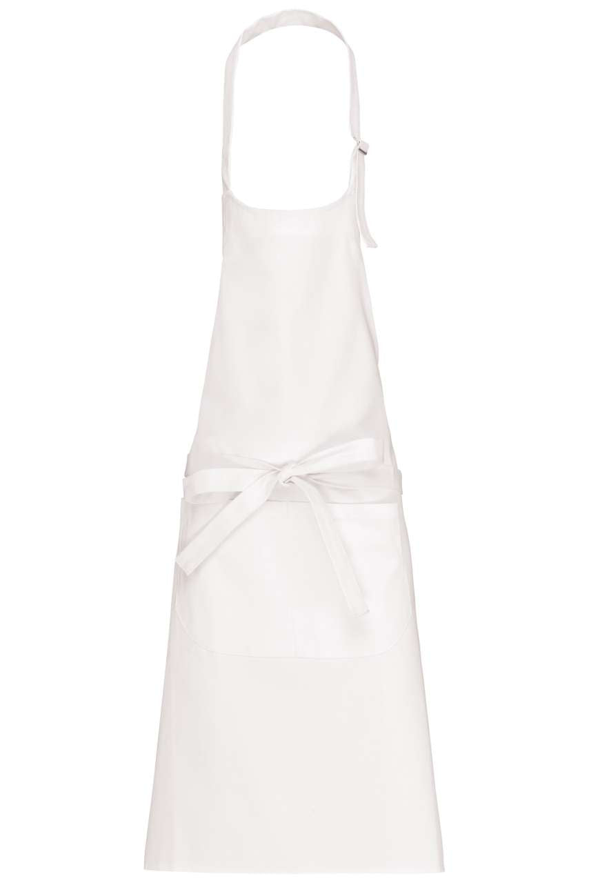 COTTON APRON HIGH-TEMPERATURE WASHABLE - White - colorimageurl