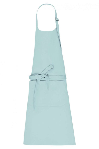 APRON WITH POCKET IN ORGANIC COTTON - Ice Mint - colorimageurl