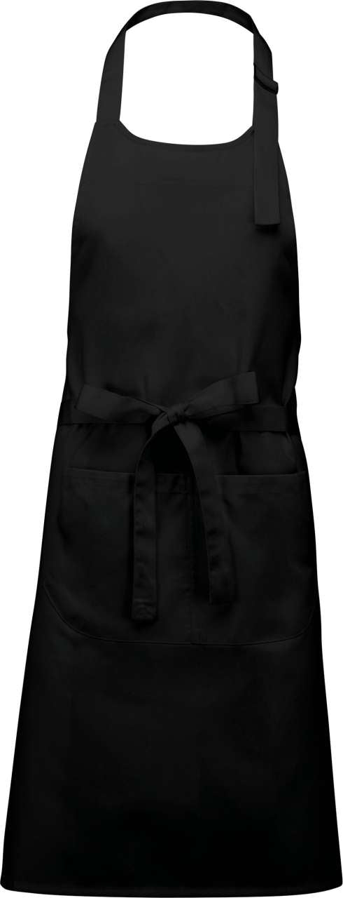 POLYCOTTON APRON HIGH-TEMPERATURE WASHABLE - Black - colorimageurl