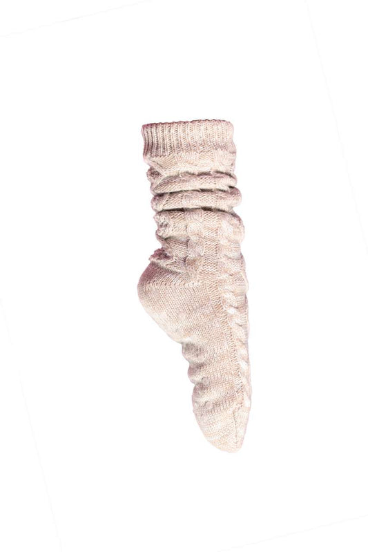SHERPA-LINED LOUNGE SOCKS - Angora Melange - colorimageurl
