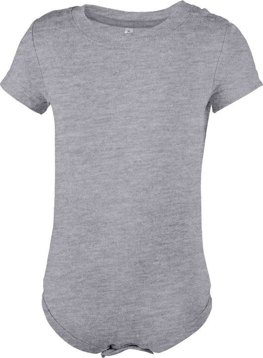 BABIES' SHORT-SLEEVED BODYSUIT - Oxford Grey - Main