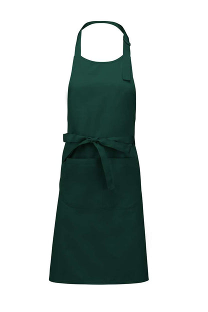 COTTON APRON WITH POCKET - Bottle Green - Main