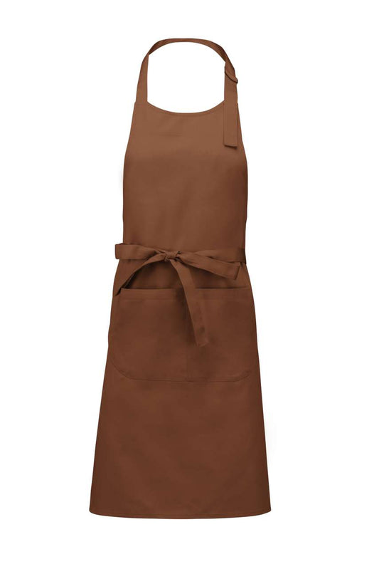 COTTON APRON WITH POCKET - Cacao - Main