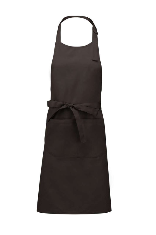 COTTON APRON WITH POCKET - Chocolate - Main