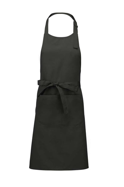 COTTON APRON WITH POCKET - Dark Grey - Main