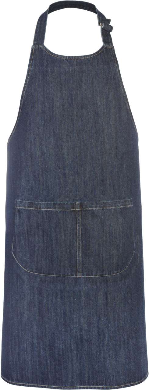 COTTON APRON WITH POCKET - Denim - Main