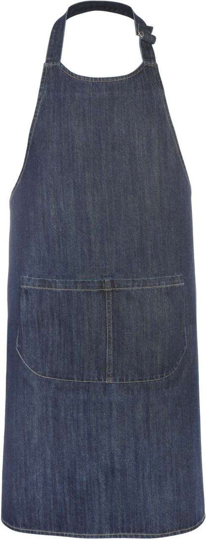 COTTON APRON WITH POCKET - Denim - Main