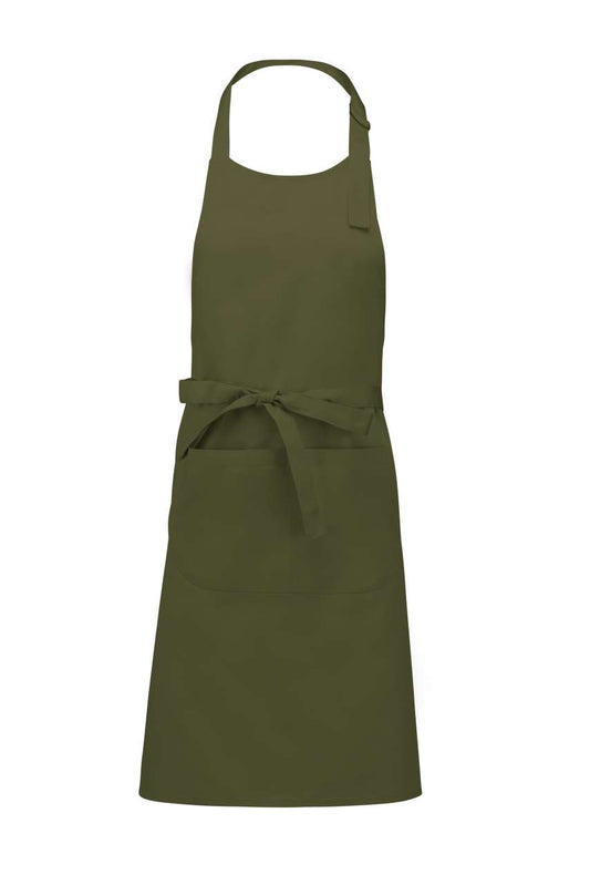 COTTON APRON WITH POCKET - Light Khaki - Main