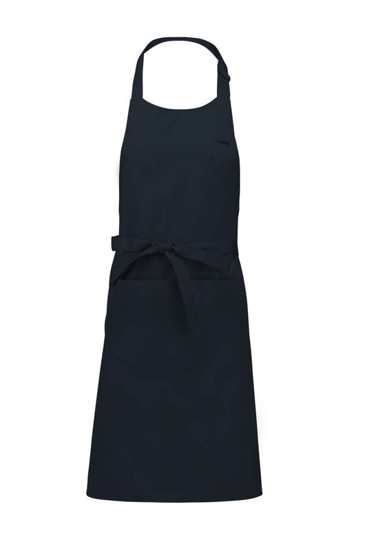 COTTON APRON WITH POCKET - Navy - Main