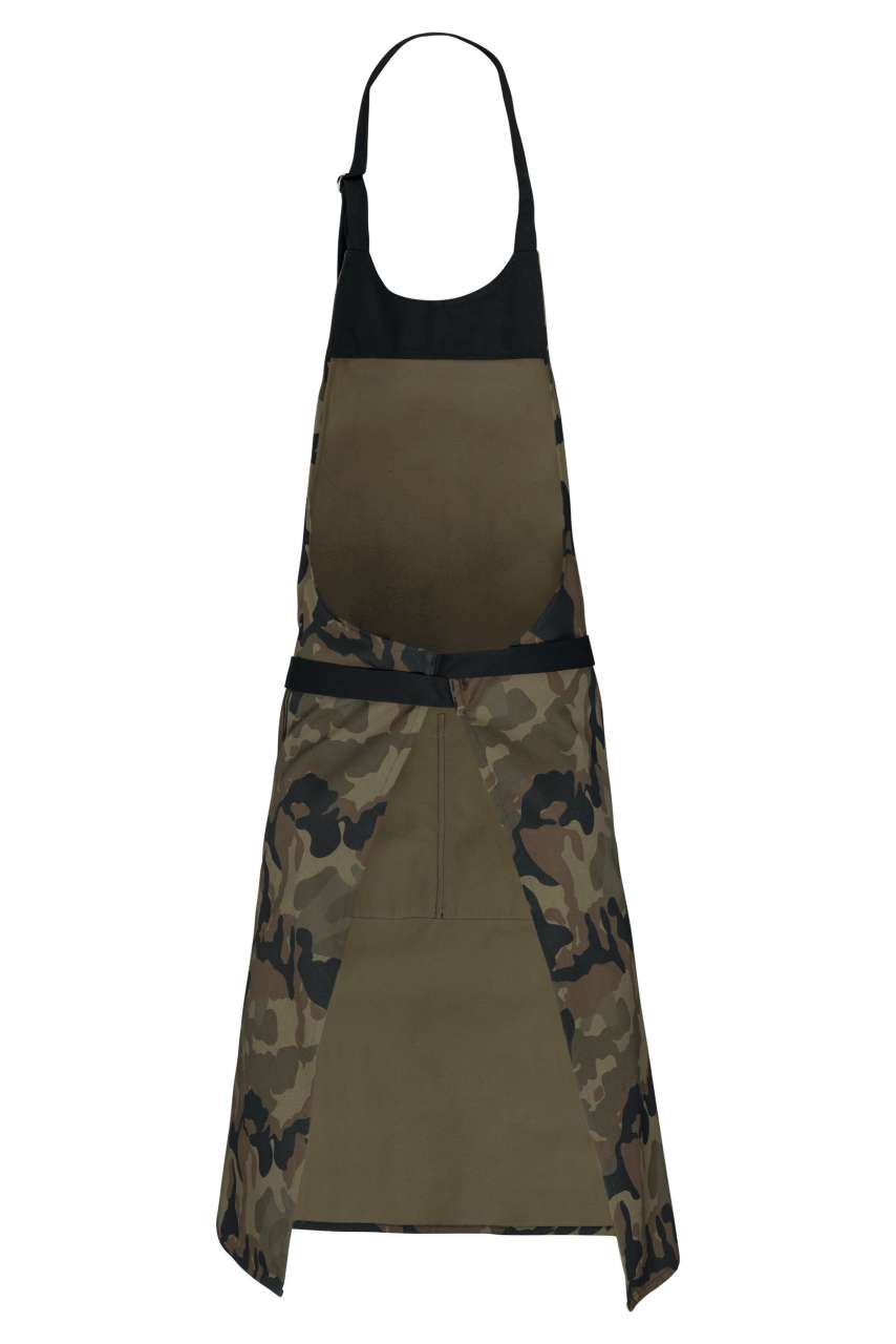 COTTON APRON WITH POCKET - Olive Camouflage - Additional