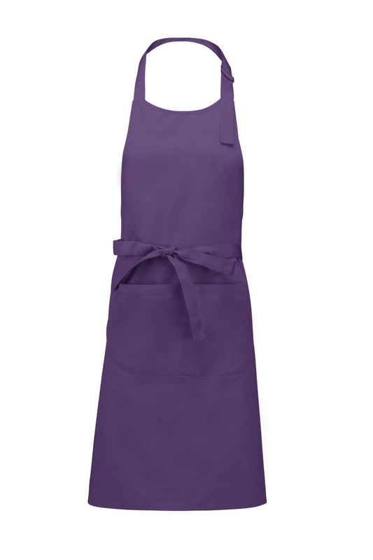 COTTON APRON WITH POCKET - Purple - Main