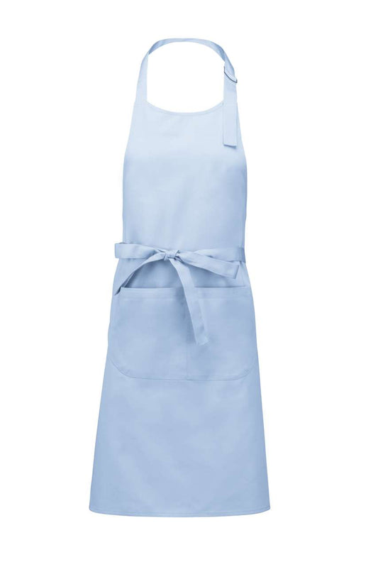 COTTON APRON WITH POCKET - Sky Blue - Main