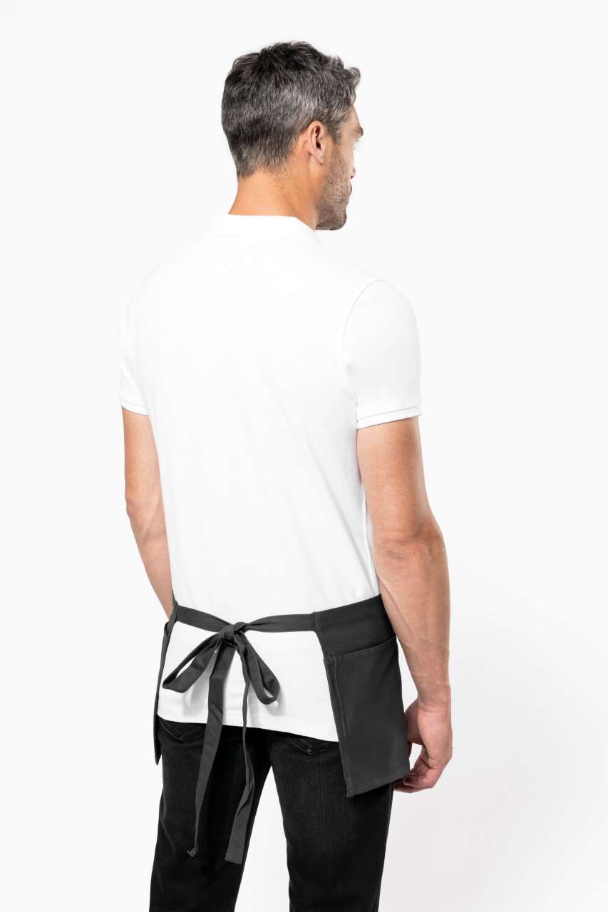 COTTON SHORT APRON - Beige - Additional
