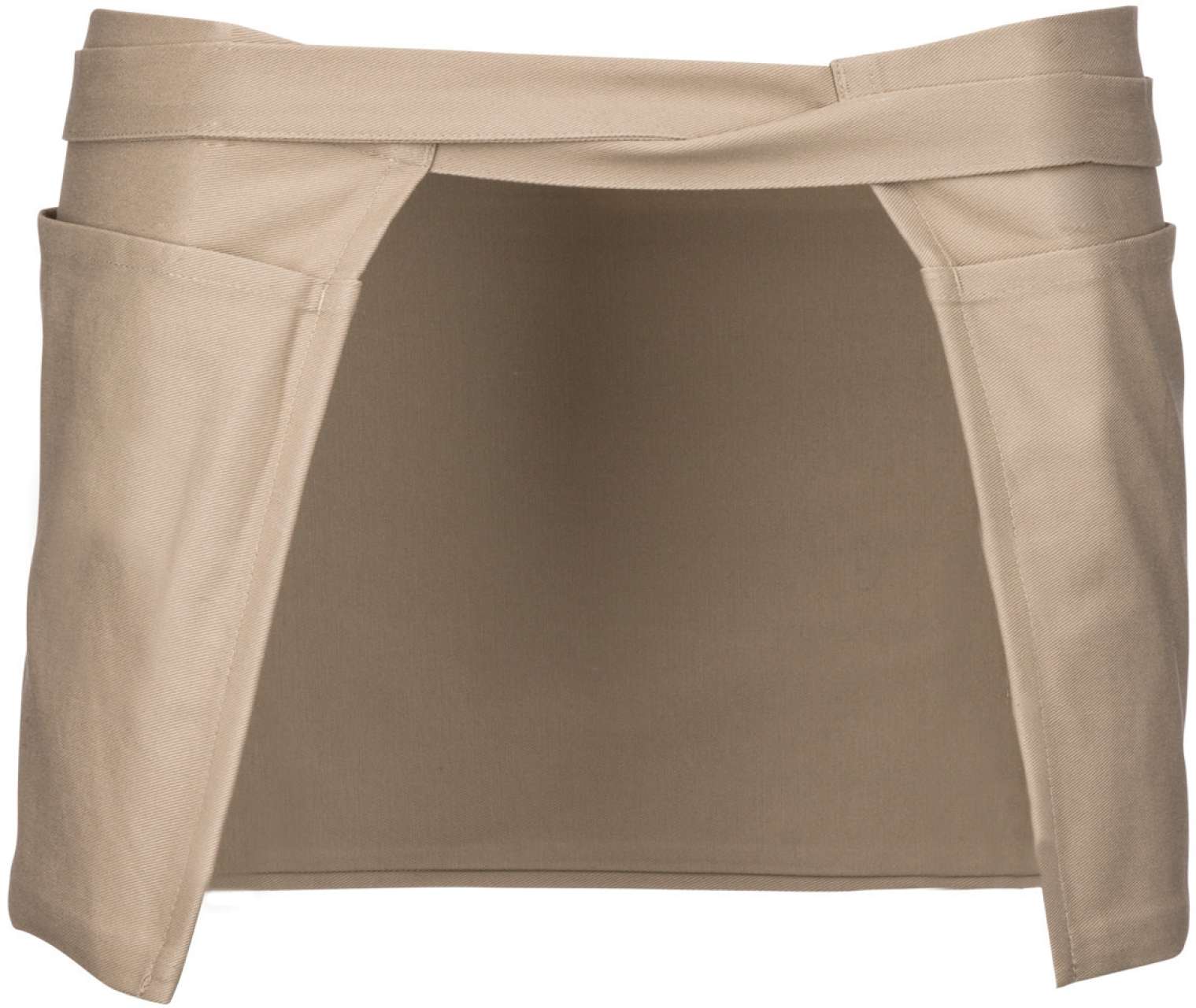 COTTON SHORT APRON - Beige - Additional