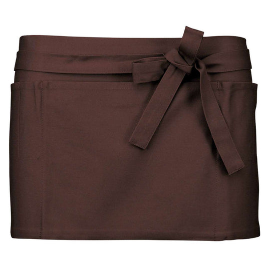 COTTON SHORT APRON - Chocolate - Main