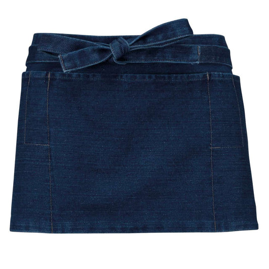 COTTON SHORT APRON - Denim - Main