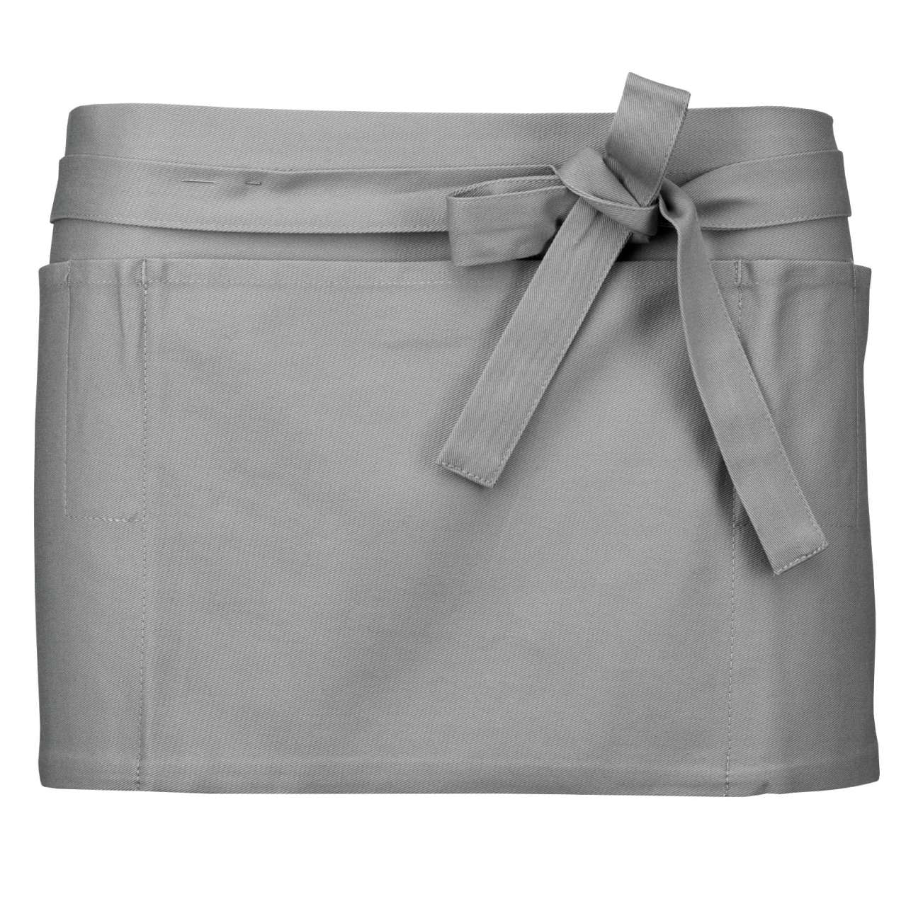 COTTON SHORT APRON - Light Grey - Main