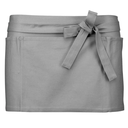 COTTON SHORT APRON - Light Grey - Main