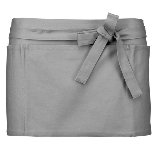 COTTON SHORT APRON - Light Grey - Main