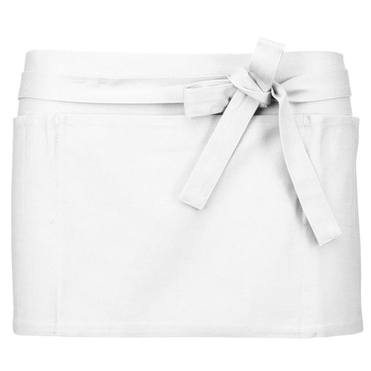 COTTON SHORT APRON - White - Main