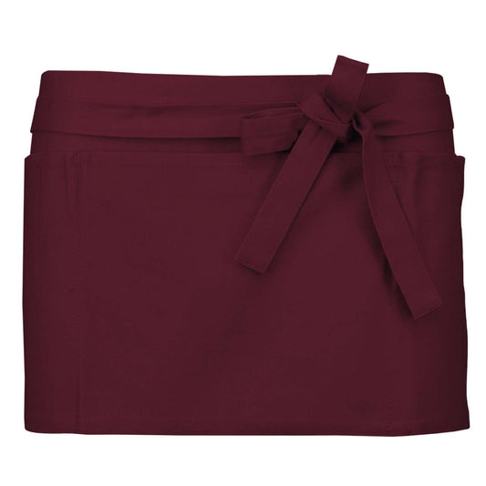 COTTON SHORT APRON - Wine - Main
