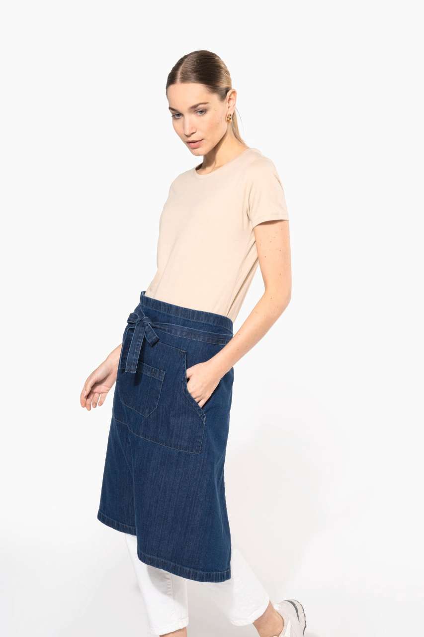 COTTON LONG APRON - Beige - Additional