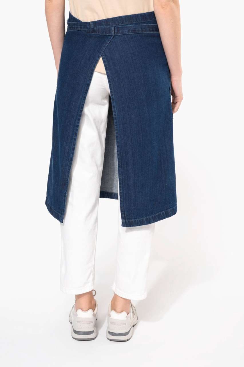 COTTON LONG APRON - White - Additional