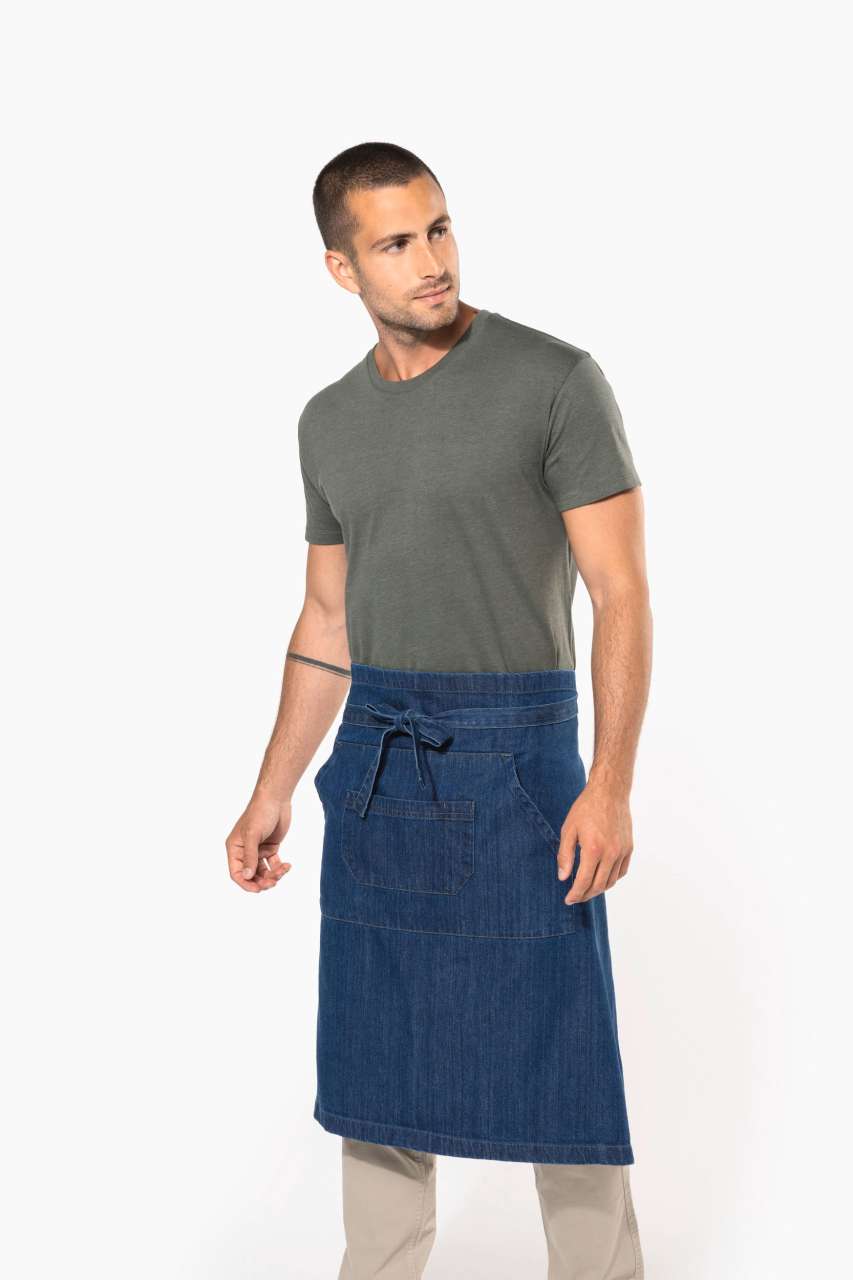 COTTON LONG APRON - Beige - Additional