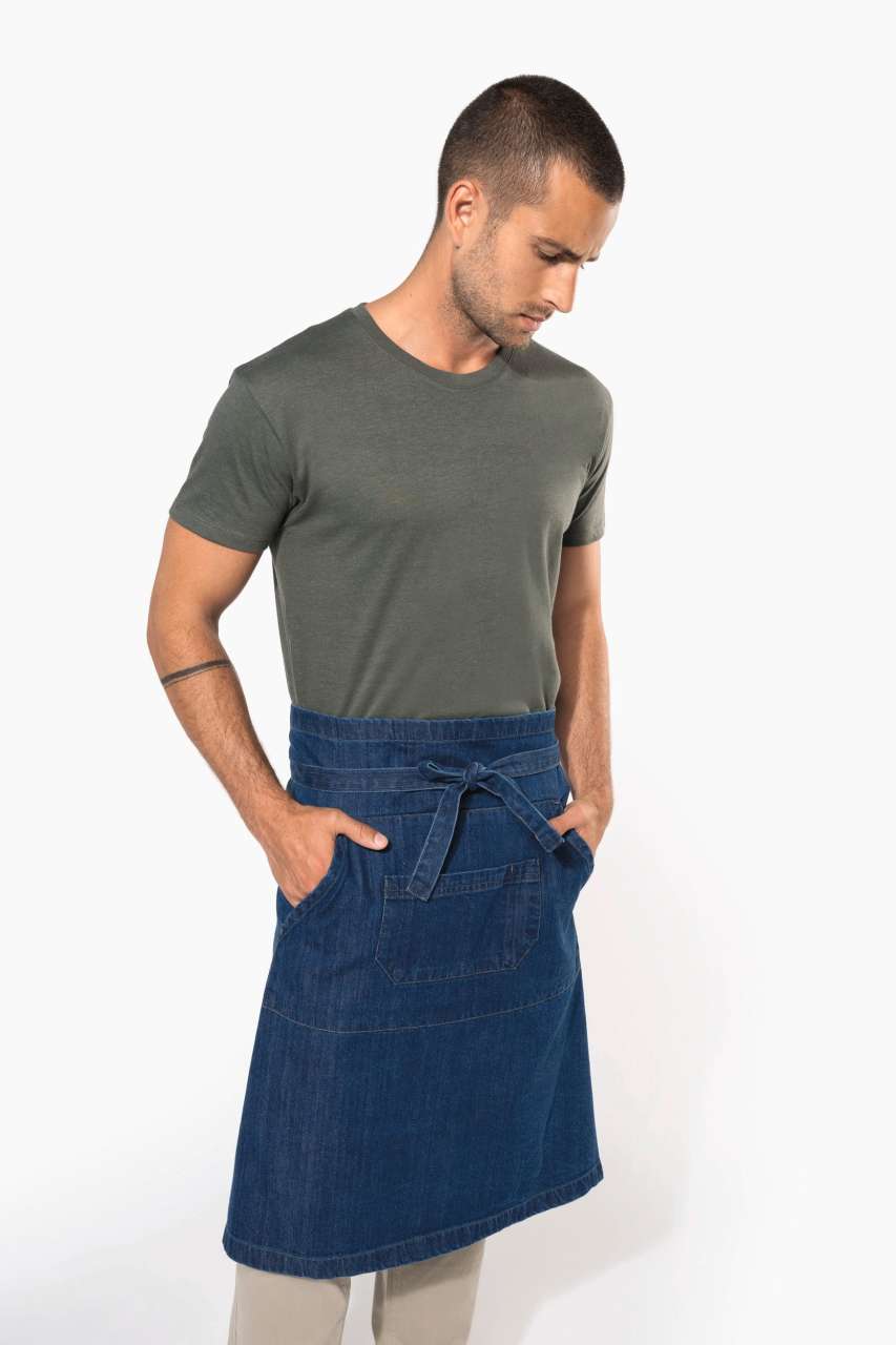 COTTON LONG APRON - White - Additional
