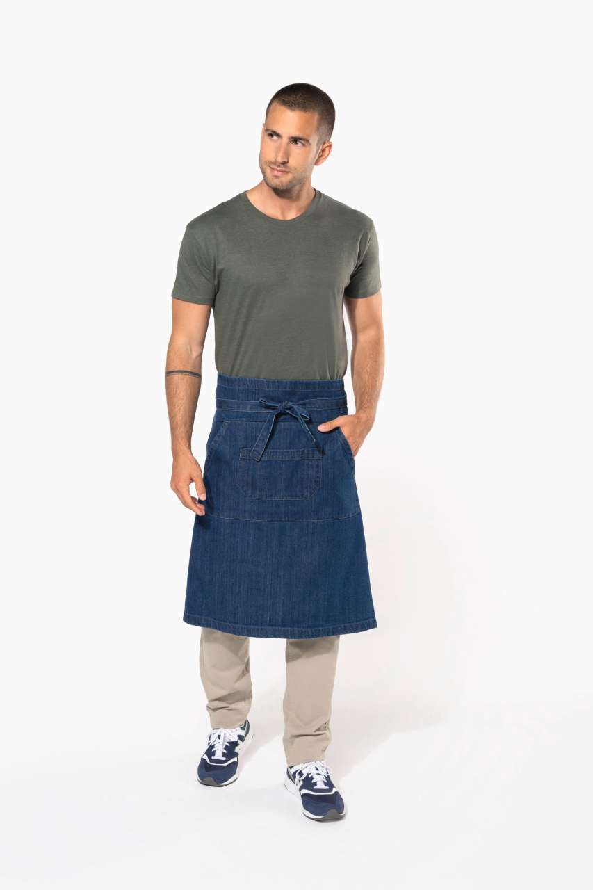 COTTON LONG APRON - Beige - Additional