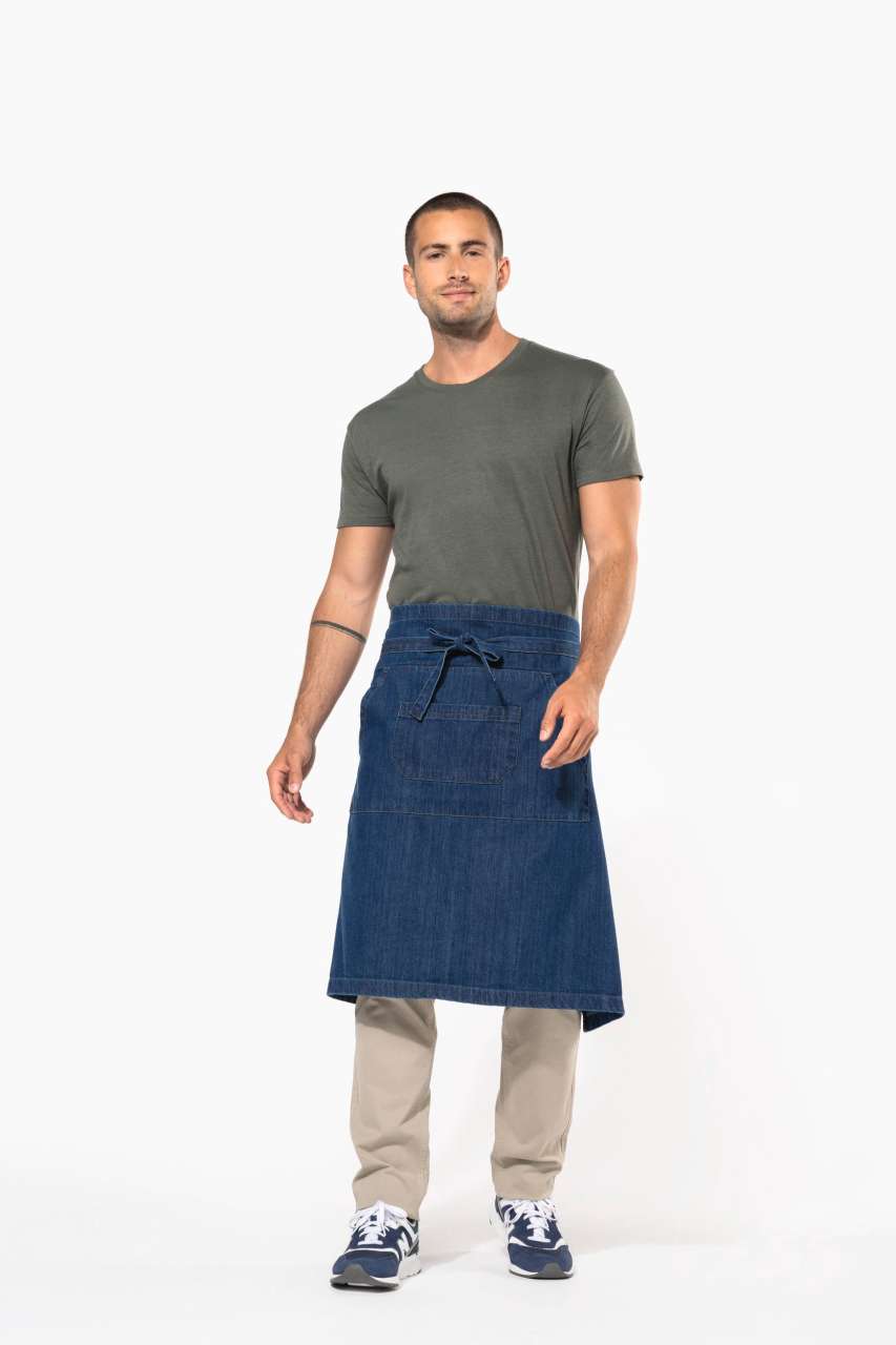 COTTON LONG APRON - Beige - Additional