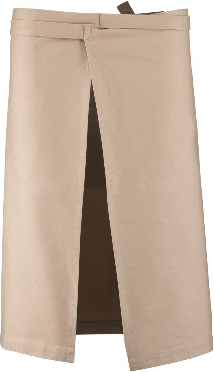 COTTON LONG APRON - Beige - Additional