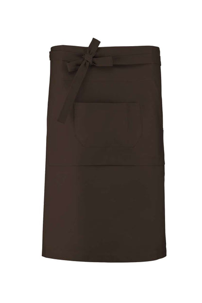 COTTON LONG APRON - Chocolate - Main