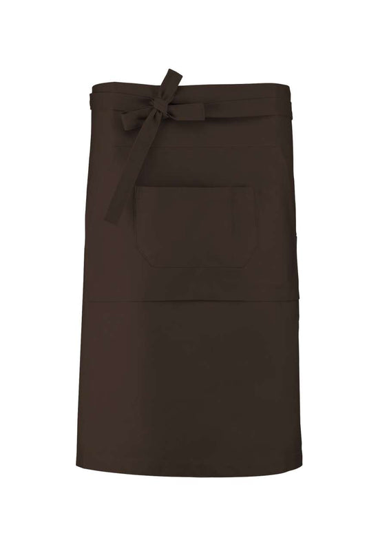 COTTON LONG APRON - Chocolate - Main