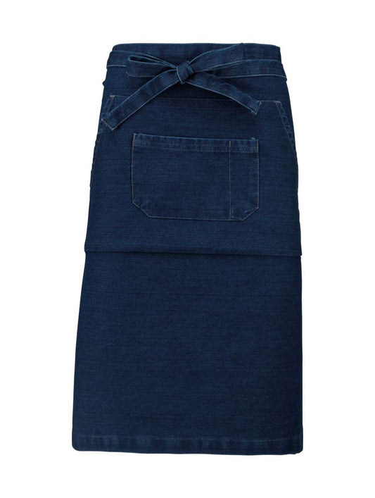 COTTON LONG APRON - Denim - Main