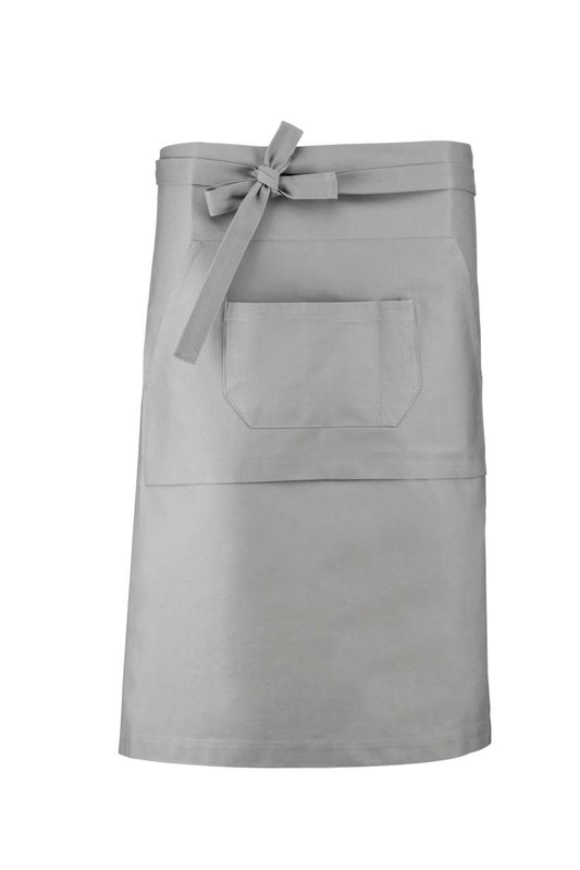 COTTON LONG APRON - Light Grey - Main