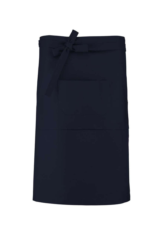 COTTON LONG APRON - Navy - Main