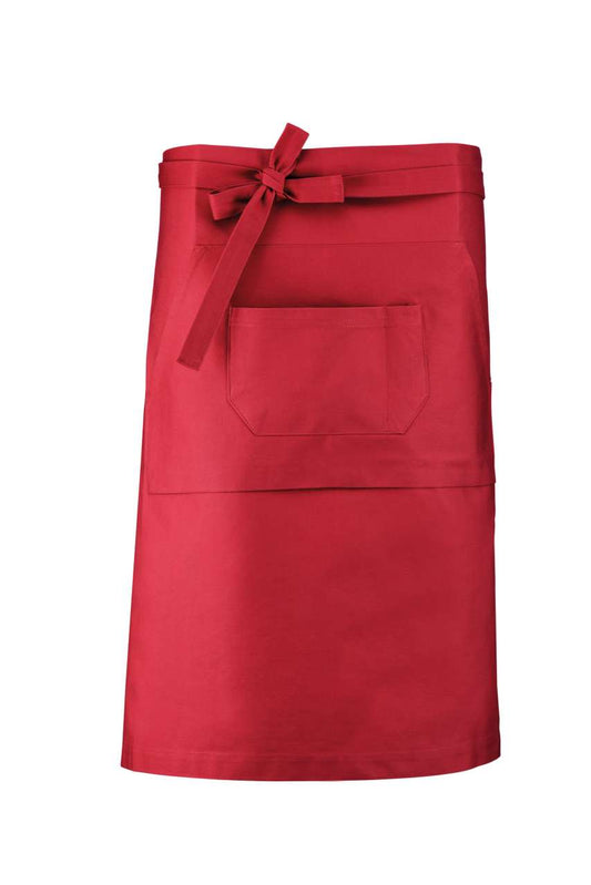 COTTON LONG APRON - Red - Main