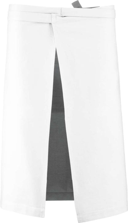 COTTON LONG APRON - White - Additional
